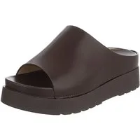 Ital-Design Damen Plateau Sandale Slip-on mit offener Zehenpartie Plateausandaletten (91849187) Keilabsatz/Wedge Keilsandaletten in Braun