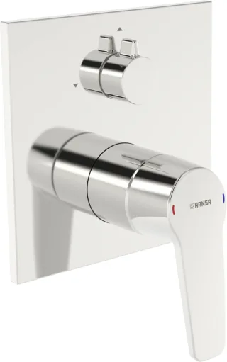 Hansa Einhandmischer FM-Set f. zwei Abgänge HANSAPOLO, 8060 Rosette eckig verchromt, 80609023 80609023