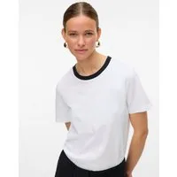 Vero Moda Kurzarmshirt VMPAULINA SS T-SHIRT GA JRS NOOS Baumwolle, regular fit