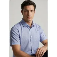 Gant Kurzarmhemd POPLIN AOP normale Passform, Kentkragen