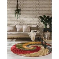 benuta Outdoorteppich Kenya, rund, Höhe: 5 mm, Kunstfaser, Berber, Ethno-Style, Wohnzimmer