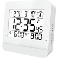 Miraval Funkwecker Funkwecker mit Temperaturnazeige Datumsanazeige Temperaturanzeige