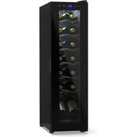Klarstein Weinkühlschrank Shiraz 14 Slim Uno, für 14 Standardflaschen á 0,75l,Wein Flaschenkühlschrank Weintemperierschrank Weinschrank Kühlschrank