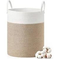 SONGMICS Wäschekorb,Wäschesammler für Kinder, Aufbewahrungskorb, für Decken, Kinderzimmer, mit Henkel, Kuscheltier Aufbewahrung, Schlafzimmer, 60 L