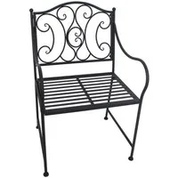 HTI-Line Gartenstuhl Gartenstuhl Curly (Stück, 1 St), Metallstuhl mit Armlehnen nostalgisch