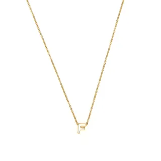 Luxenter Halskette mit 18-karätiger Gelbgold-Finish – Alphabet