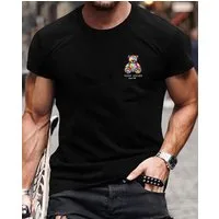 RMK T-Shirt Herren Shirt Rundhals Basic "Teddy Atelier" aus Baumwolle