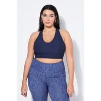 Studio Untold Sport-BH Ripp-Bustier Rippjersey gekreuzte Rückenträger
