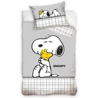 Snoopy Kinderbettwäsche Snoopy & Woodstock Bettwäsche 100x135cm