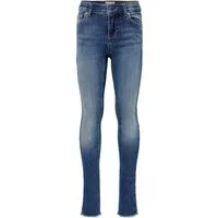 KIDS ONLY Skinny-fit-Jeans Mädchen mit Fransensaum in Unifarbe