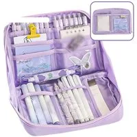 LIANNA Federmäppchen Federmäppchen Federmäppchen, Schreibwaren Schreibtisch Organizer, (Set, 1-tlg., Künstlerbedarf und kleinen Accessoires), Große Kapazität für eine Vielzahl von Bürobedarf
