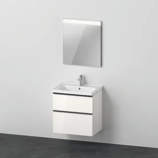 Duravit D-Neo Möbelwaschtisch mit Waschtischunterbau und Spiegel 650x480x2000 mm - DE011202222 DE011202222