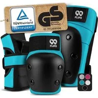99FLIPS Protektoren-Set DIVE Protektoren Set Erwachsene Skateboard Inline Skates, Longboard (Protektoren Set Skateboard Erwachsene, 6-tlg., Inliner Schoner Knie-, Ellenbogen und Handgelenkschützer & Tragebeutel), Schlittschuhe Damen & Skateboard Erwa