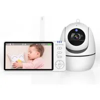Fine Life Pro Babyphone 720P mit Kamera 5 Zoll HD 3500mAh Baby Monitor, VOX-Modus Digitalzoom Nachtsicht Gegensprechen Temperaturanzeige