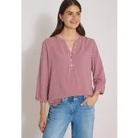CECIL Shirtbluse mit geschlitztem Rundhalsausschnitt