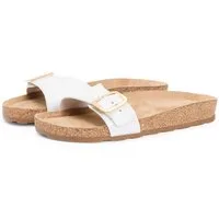 Tommy Hilfiger TH CLASSIC CORK SANDAL PEARL LTH Pantolette Strandschuh, Pool Slides, Flat mit Logoemblem