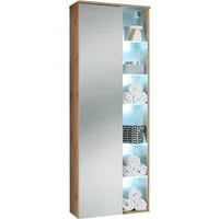 BASIC by Balculina Hochschrank Best Hochschrank, Badezimmerschrank BxHxT 55x160x30 cm (1-St) Breite 55 cm, LED-Beleuchtung, Softclose