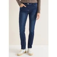 CECIL Slim-fit-Jeans in dunkelblauer Waschung