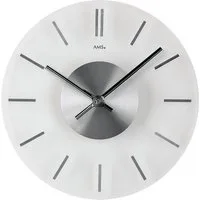 AMS Wanduhr W9318 (Quarzuhr,Glas,Wohnzimmer,Esszimmer,Küche,Arbeitszimmer,Büro, Flur)