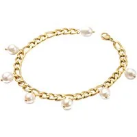Firetti Fußkette mit Anhänger Schmuck Geschenk Körperschmuck, mit Süßwasserzuchtperle