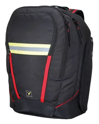Bekleidungsrucksack | TEE-UU | SHIFTBAG EVO | schwarz/rot | für Schutzkleidung | 50 Liter Volumen | Helmhalterung | hygienisch getrennt | atmungsaktiv