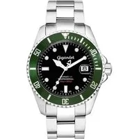 Gigandet Automatikuhr Herrenuhr, Armbanduhr, Taucheruhr, 43mm, SEA GROUND G2-005, Mineralglas, Aluminiumlünette, Schwarz, 30bar/300m wasserdicht