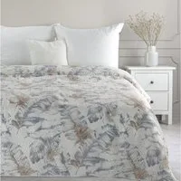 Design91 Bettüberwurf FLOWER Tagesdecke Blumenmuster, Gesteppte Patchworkdecke 170x210 220x240 200x220