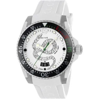 Gucci YA136329 Tauchen weißes Zifferblatt Herrenuhr