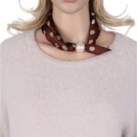 MIRROSI Nickituch Schmales Halstuch mit magnetischem Clip, Damen Halstuch deal für Frühling,Sommer, Herbst