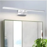 ZMH LED Spiegelleuchte 60cm Modern Chrom Wandlampe 4000K Spiegelschrank, Augenschutz, Einfache Installtion, LED fest integriert, Neutralweiß, 12W Spiegel Wandleuchte