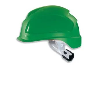 uvex Schutzhelm pheos E-S-WR ohne Lüftung für Elektrikbereich - mit Drehradsystem - gekürztem Schirm grün 52 cm - 61 cm - 9770431