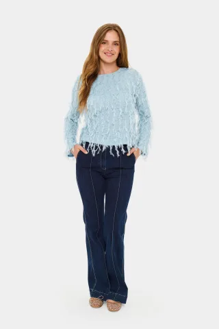 Langarm-Bluse NinetteSZ Langarm-Bluse Gerade Passform