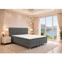 Best for Home Boxspringbett NEO mit Bonellfederkern & 5 cm Topper – Komfort & Design (Boxspringbett-Set, 6-St., 90x200 100x200 120x200 140x200 160x200 180x200 200x200 cm), Handwerksqualität, TOP- Preis-Leistungs-Verhältnis