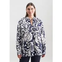 seidensticker Schlupfbluse Schwarze Rose 1/1 V-Neck Druck