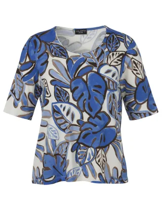 VIA APPIA DUE - T-Shirt mit grafischem Allover-Print blau - Gr. - 42