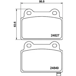 Hella Bremsbel?ge hinten Mitsubishi Lancer 2,0