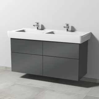 Sanipa 3way Waschtischunterbau zu Laufen Pro A Waschtisch mit 4 Auszügen, Anthrazit-Glanz SF76079