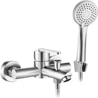 wohnwerk.idee Wannenarmatur Badewannenmischer Einhebelmischer mit Handbrause für Badewanne