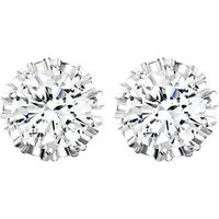 LÖB Paar Ohrstecker Silber Ohrringe Stecker Zirkonia Stein Diamant Form Ohrstecker 6mm (Geschenke für Frauen Damen Beste Freundin Mutter Mama Ehefrau Oma sie zum Geburtstag Schmuck Herbst Oktoberfest, Inkl. Schmuckbox), Krone Glitzer Solitär Steinche