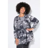 Angel of Style Longbluse Hemdbluse Musselin Batikmuster Langarm