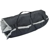 meberg Tierdecke Haustier Reisedecke Schwarz Grau 80 x 50 cm, Hundedecke waschbar wasserabweisend fleckenabweisend