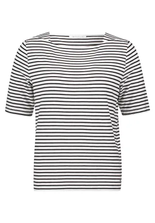 Betty & Co - Streifenshirt weiß/schwarz - Gr. - XXL