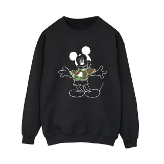 Disney - "Mickey Mouse Xmas Jumper" Sweatshirt für Damen (Schwarz)