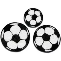 Mono-Quick Aufnäher Bügelbild, Aufbügler, Applikationen, Patches, Flicken, zum aufbügeln, Polyester, Set Fußball Sport - Größe: 6 x 4,3 cm
