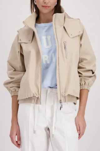 monari - Jacke mit Kapuze sand - Gr. - 36