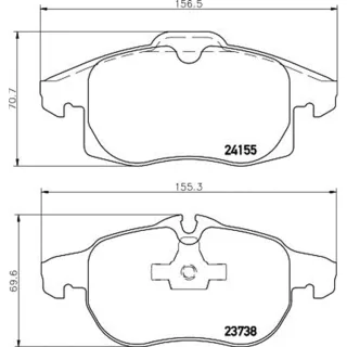 Hella Bremsbel?ge vorne Opel Signum Vectra Saab 9-3 9-3x