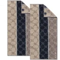 JOOP! Handtuch 2 Stück Joop! Handtuch 1657-70 Cornflower Stripes Graphit 50x100, Walkfrottier (2-St), 100% Baumwolle