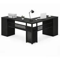 mukuhi Schreibtisch SCHREIBTISCH L-Form mit Schubladen Eckschreibtisch Büro 150 cm