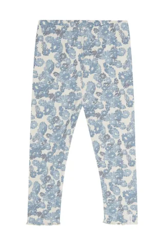 Leevje Jersey Leggings 'blue flowers' - 74/80