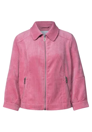 Street One - 3/4 Arm Cordjacke mit Hemdkragen blush berry - Gr. - 42